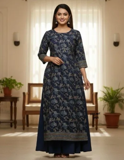 Premium Rayon Double-Layered Straight Kurta